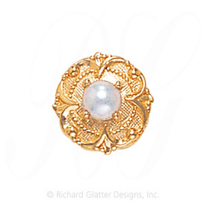 GS472 PL - 14 Karat Gold Pearl Slide 